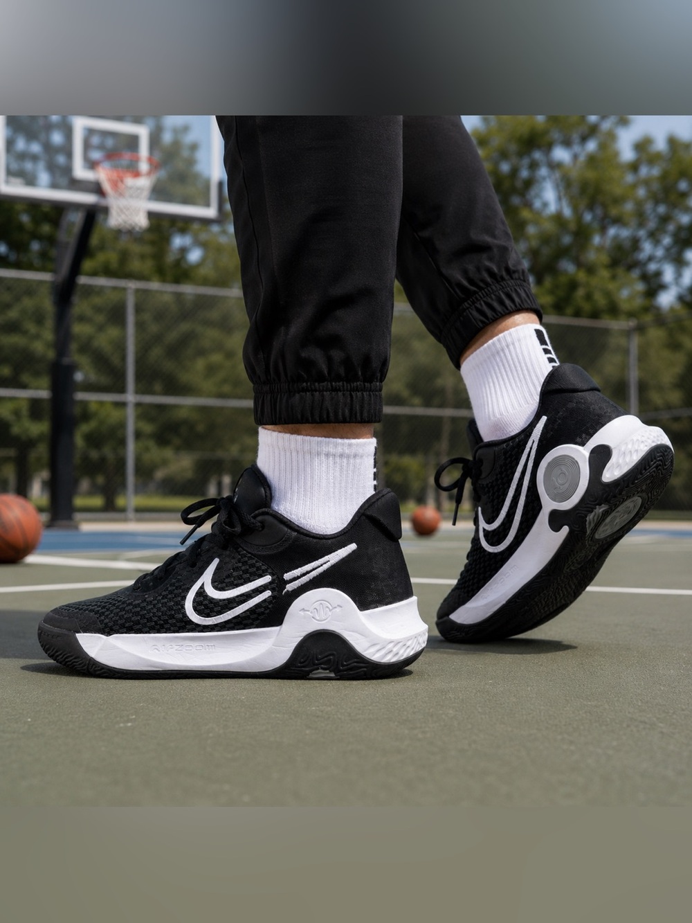Nike KD Trey 5 IX Basketball Shoes Men’s 8 Black White CW3400-002
